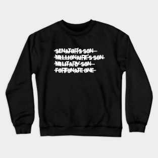 Fortunate Son, White Crewneck Sweatshirt